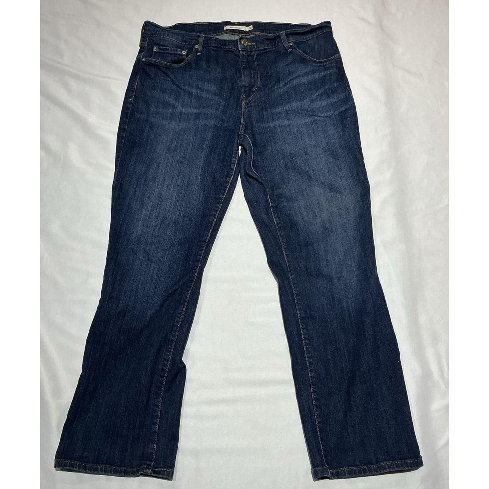Levis 505 Jeans Mens 32 Blue Straight Dark Wash Denim
